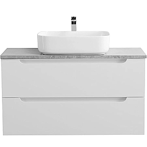 Тумба с раковиной и столещницей BelBagno 100 ETNA-1000-2C-SO-BO+KEP-100-MGL  Bianco Opaco для ванной в интернет-магазине Sanbest