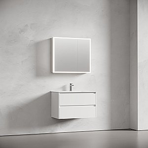 Зеркальный шкаф Sancos Evoke 100х70 SC80100 серый купить в интернет-магазине сантехники Sanbest