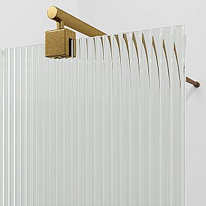 Душевое ограждение WasserKRAFT Rur 30W40BG-FL 120 стекло рифленое/профиль золото купить в интернет-магазине Sanbest