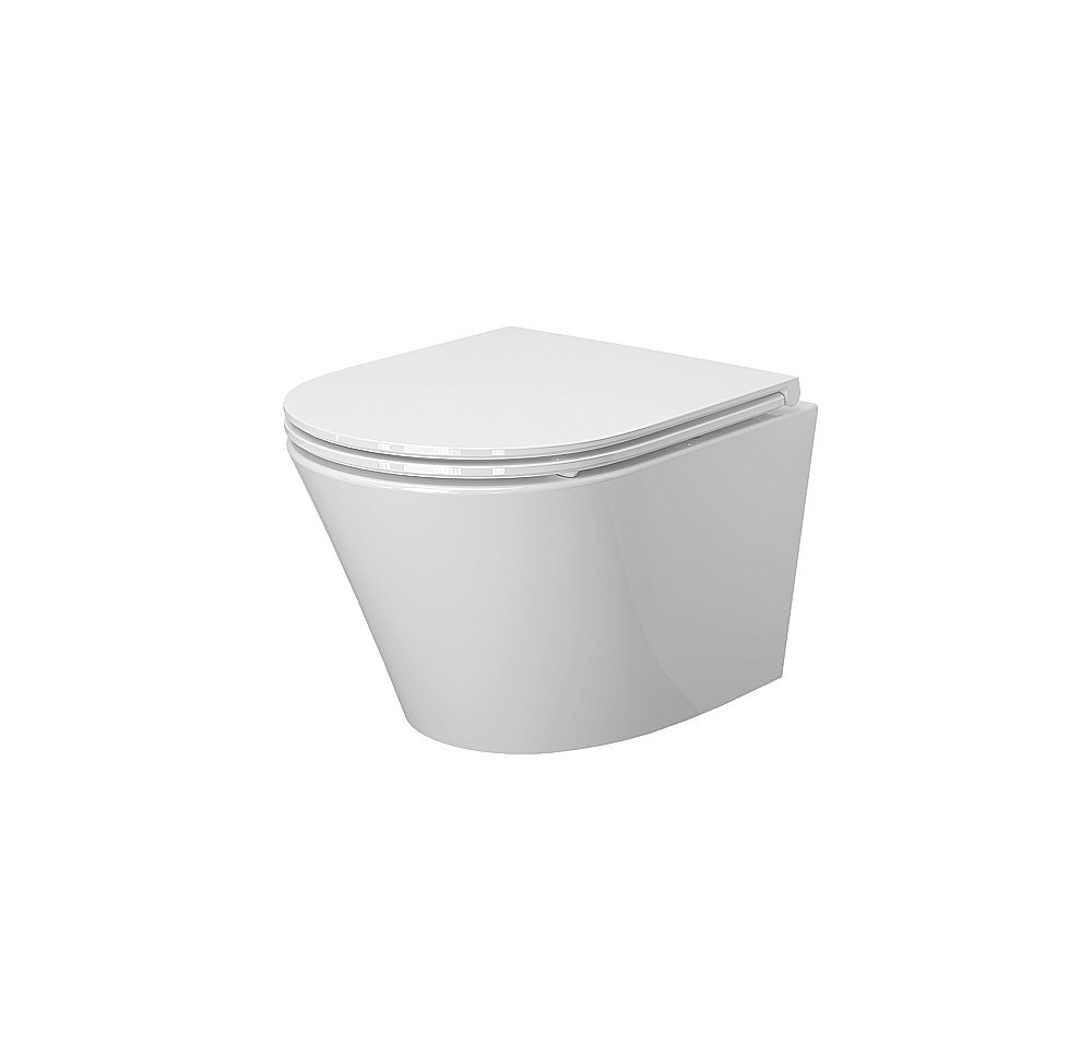 Унитаз подвесной Ambassador Ritz 233K19004RS безободковый, с крышкой микролифт, белый купить в интернет-магазине Sanbest