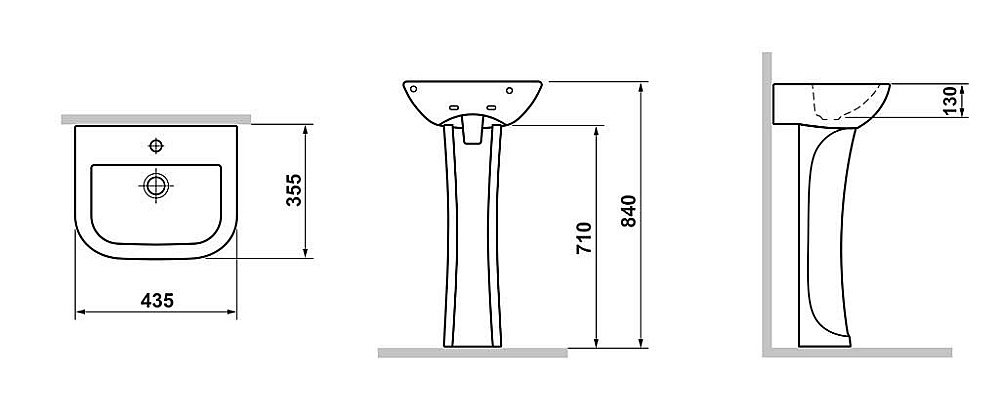 Раковина детская на пьедестале Laguraty 3210 F белая купить в интернет-магазине Sanbest