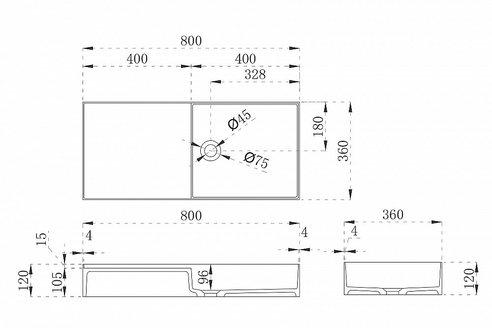 Раковина ABBER Stein AS2648 белая матовая купить в интернет-магазине Sanbest
