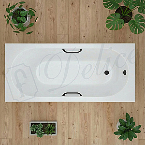 Ванна Delice Bravo DLR330064RB-G 180х70 белая/ручки черные купить в интернет-магазине Sanbest