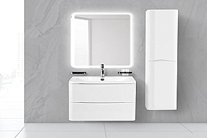 Тумба с раковиной BelBagno ACQUA 2C SO 120 Bianco Lucido для ванной в интернет-магазине Sanbest