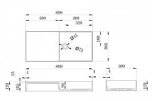 Раковина ABBER Stein AS2648 белая матовая купить в интернет-магазине Sanbest