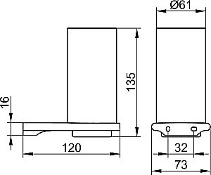 Стакан KEUCO EDITION 400 11550039000 бронза купить в интернет-магазине сантехники Sanbest