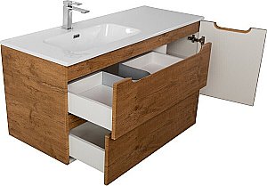 Тумба с раковиной BelBagno ETNA-1000-2C-1A-SO-RN-L/R Rovere Nature для ванной в интернет-магазине Sanbest