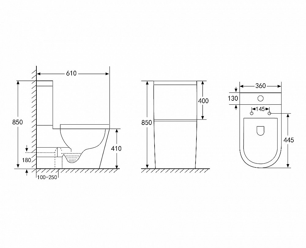 Унитаз ABBER Bequem AC1112TMB с крышкой микролифт, с бачком, безободковый, смыв торнадо, черный матовый купить в интернет-магазине Sanbest