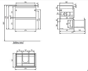 Мебель для ванной Cersanit Moduo Slim 50 белая для ванной в интернет-магазине Sanbest