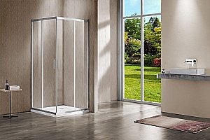 Душевой уголок Vincea Garda VSS-1G900CL 90x90 стекло прозрачное/профиль хром купить в интернет-магазине Sanbest