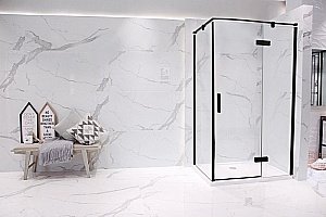 Душевой уголок Bravat BLACKLINE BS120.3113AB 80х120 стекло прозрачное/профиль черный купить в интернет-магазине Sanbest