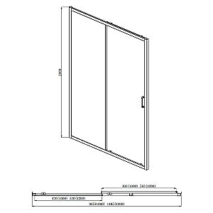 Душевая дверь Aquatek Ария 120 AQ ARI RA 12020CH стекло прозрачное/профиль хром купить в интернет-магазине Sanbest