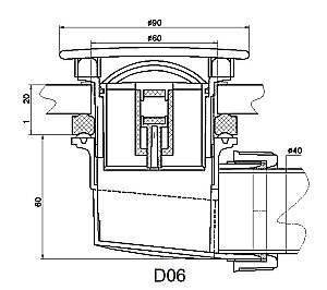 Сифон для поддонов RGW Velplex QYD-06 графит купить в интернет-магазине сантехники Sanbest