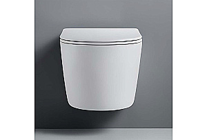 Унитаз подвесной Aquatek ЛИБЕРТИ AQ1999T-00 белый, безободковый, с крышкой микролифт, слив-торнадо купить в интернет-магазине Sanbest