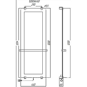Полотенцесушитель Allen Brau Infinity 120х44 8.21003.GL купить в интернет-магазине сантехники Sanbest