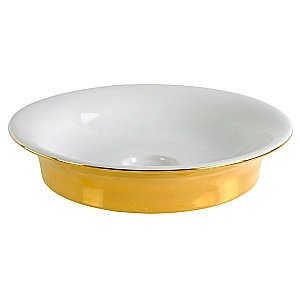 Раковина накладная Migliore MONACO 32077 белая/декор золото купить в интернет-магазине Sanbest