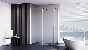 Душевой уголок Veconi Premium Trento PTC50-SP-100100-GR-01-C4 100х100 стекло прозрачное/профиль брашированный графит купить в интернет-магазине Sanbest