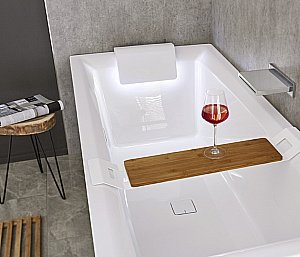 Акриловая ванна Riho Still Square Led 180x80 B099005005 белая купить в интернет-магазине Sanbest