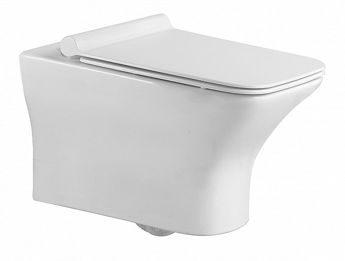 Унитаз подвесной Agger AT02100 безободковый, с крышкой микролифт купить в интернет-магазине Sanbest