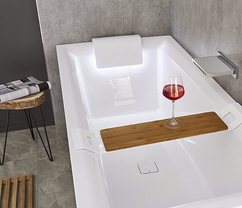 Акриловая ванна Riho Still Square Led 180x80 B099005005 белая купить в интернет-магазине Sanbest
