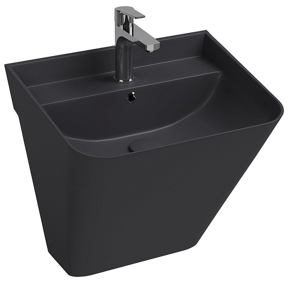 Раковина ISVEA Sott'Aqua 50 10SQ37002SV-2C антрацит матовый купить в интернет-магазине Sanbest