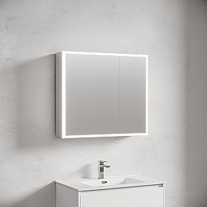 Зеркальный шкаф Sancos Evoke 90х70 SC8090 серый купить в интернет-магазине сантехники Sanbest