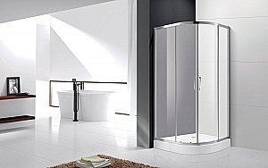 Душевой уголок Cezares Molveno 80x80 MOLVENO-R-2-80-P-Cr стекло рифленое матовое/профиль хром купить в интернет-магазине Sanbest