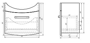Тумба с раковиной Dreja Alfa 55 для ванной в интернет-магазине Sanbest