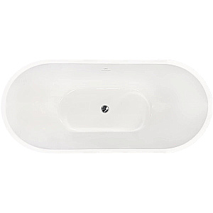 Акриловая ванна Royal Bath Wave RB610102 180х80 Белая/Фурнитура Хром купить в интернет-магазине Sanbest