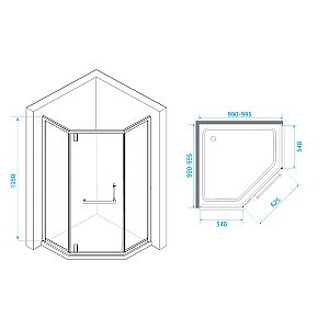 Душевая система RGW Shower Panels SP-6143-01 50140801-01 хром купить в интернет-магазине сантехники Sanbest