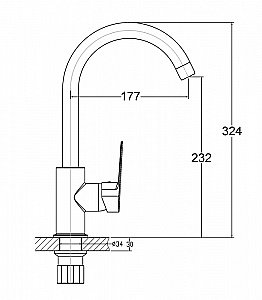 Смеситель для кухни Agger Splendid A0900100 хром купить в интернет-магазине сантехники Sanbest