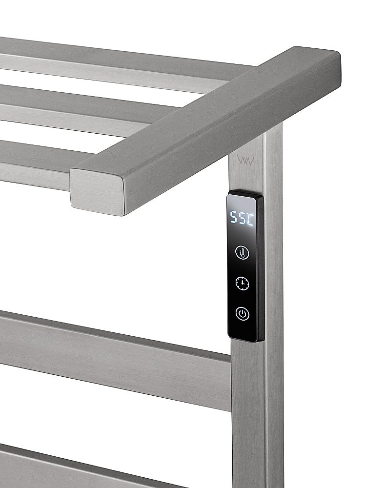 Полотенцесушитель электрический WONZON & WOGHAND FRANKFURT, Брашированный никель (WW-A1026-BR) купить в интернет-магазине сантехники Sanbest