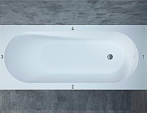 Ванна Salini ORNELLA КIТ S-Stone 179x79 102422M белая матовая купить в интернет-магазине Sanbest
