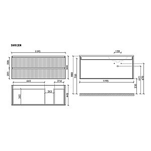 Тумба с раковиной Sancos Snob R SNR120CE/CN7006 120 Beige Soft для ванной в интернет-магазине Sanbest