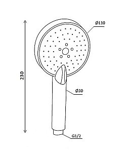 Душевая лейка RedBlu by Damixa Origin One 918100200 купить в интернет-магазине сантехники Sanbest