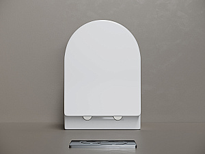 Унитаз подвесной Ceramica Nova Mia CN1805T белый, безободковый, с крышкой микролифт, слив торнадо купить в интернет-магазине Sanbest