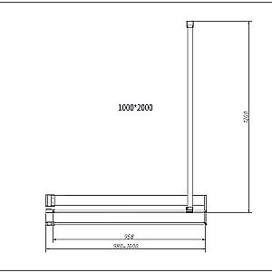 Душевое ограждение Vincea Walk-In HR 100 VSW-4HR100CGB стекло тонированное/профиль черный купить в интернет-магазине Sanbest