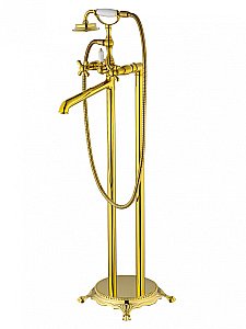 Смеситель для ванны напольного монтажа WONZON & WOGHAND RETRO, Глянцевое золото (WW-88649020-PG) купить в интернет-магазине сантехники Sanbest