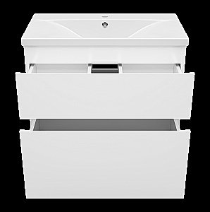 Тумба с раковиной Misty Лаки - 80 П-Лак-01080-0112Я белая для ванной в интернет-магазине Sanbest