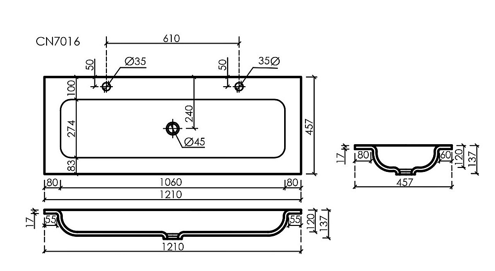 Раковина Ceramica Nova Grace CN7016 купить в интернет-магазине Sanbest