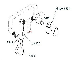 Гигиенический душ WasserKRAFT Mindel A85056 купить в интернет-магазине сантехники Sanbest