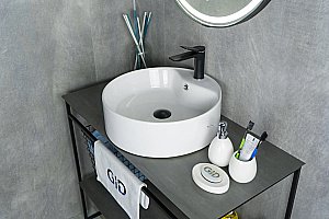 Раковина накладная Gid Esfera 46 N9008b 51104 белая купить в интернет-магазине Sanbest