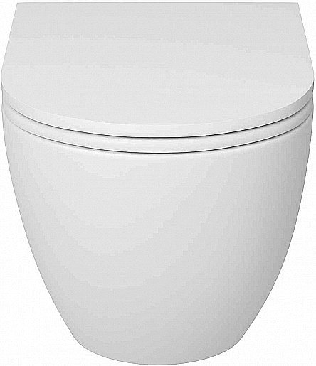 Унитаз подвесной Grossman TORNADO GR-4455MSQ безободковый, с крышкой микролифт, слив-торнадо, белый матовый купить в интернет-магазине Sanbest