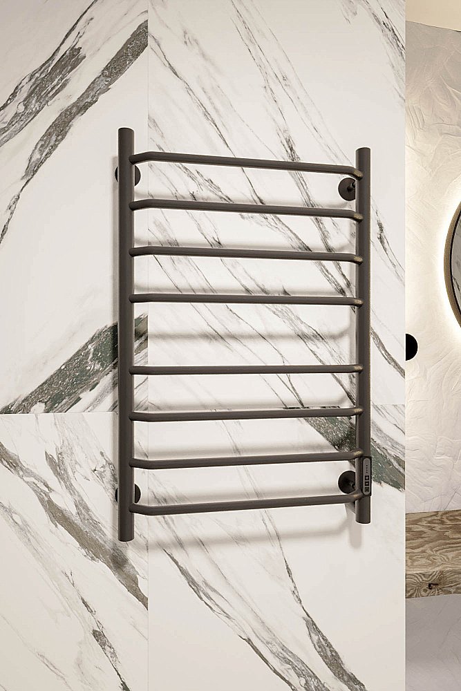 Полотенцесушитель электрический Veconi Cantu-A C8050B-A черный купить в интернет-магазине сантехники Sanbest