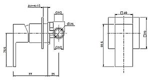 Смеситель для душа Cezares Unika DIM золото купить в интернет-магазине сантехники Sanbest