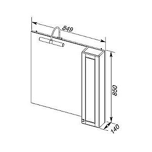Зеркало-шкаф Aquanet Честер 85 в ванную от интернет-магазине сантехники Sanbest