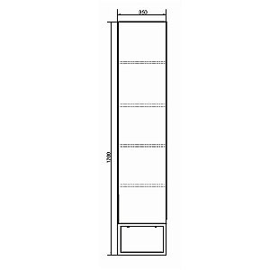 Шкаф-колонна Comforty Порто 00-00009982 35 дуб темно-коричневый для ванной в интернет-магазине сантехники Sanbest