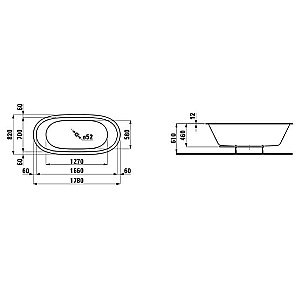 Ванна Laufen Alessi One 183х87 2.4597.2.000.000.1 белая купить в интернет-магазине Sanbest