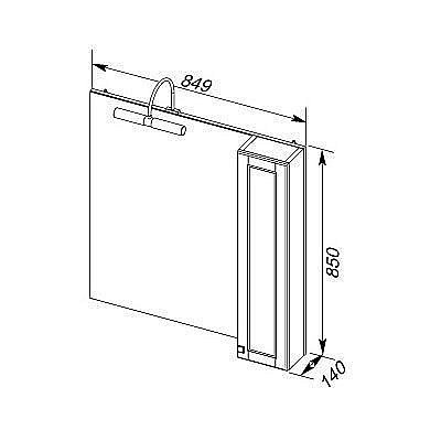 Зеркало-шкаф Aquanet Честер 85 в ванную от интернет-магазине сантехники Sanbest