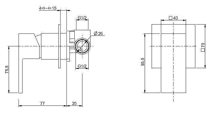 Смеситель для душа Cezares Unika DIM золото купить в интернет-магазине сантехники Sanbest